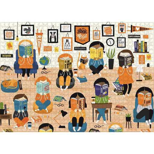 Book Nerds 1000 Piece Jigsaw Puzzle Gibbs Smith - for just $21.99! 