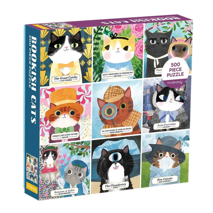 Bookish Cats 500 Piece Jigsaw Puzzle Mudpuppy - for just $17.99! 