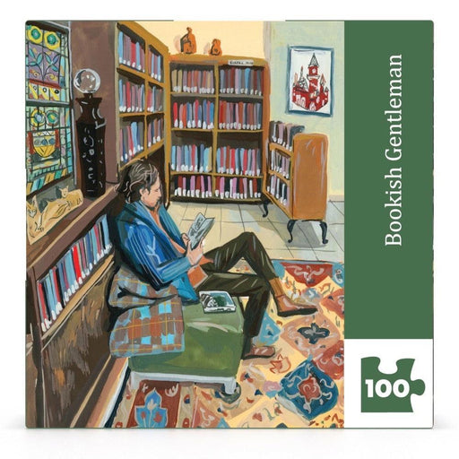 Bookish Gentleman by Jenny Kroik 100 Piece Mini Jigsaw Puzzle NYPC - for just $14.99! 