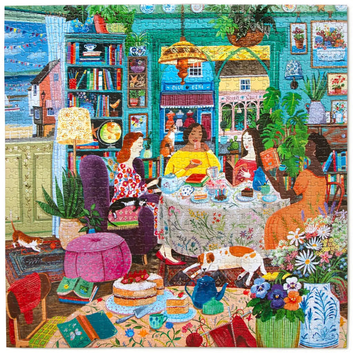 Books & Tea by the Sea 1000 Piece Jigsaw Puzzle eeBoo - for just $26.99! 