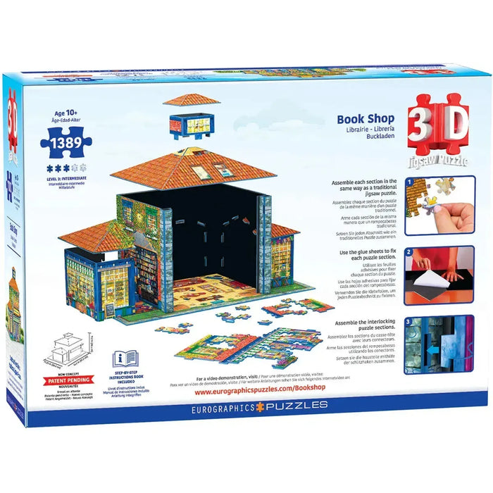 Bookshop 1389 Piece 3D Jigsaw Puzzle Eurographics - for just $44.99! 