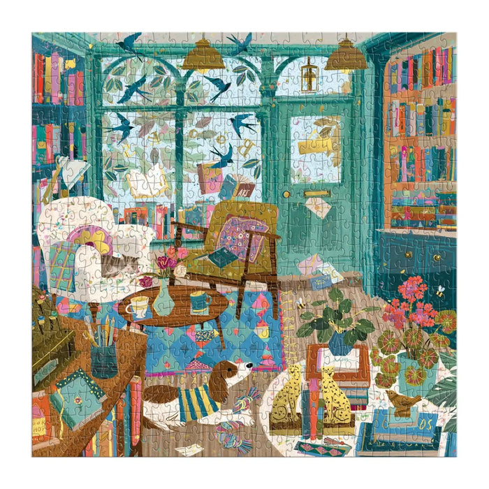 Bookshop Afternoon 500 Piece Jigsaw Puzzle Galison - for just $17.99! 