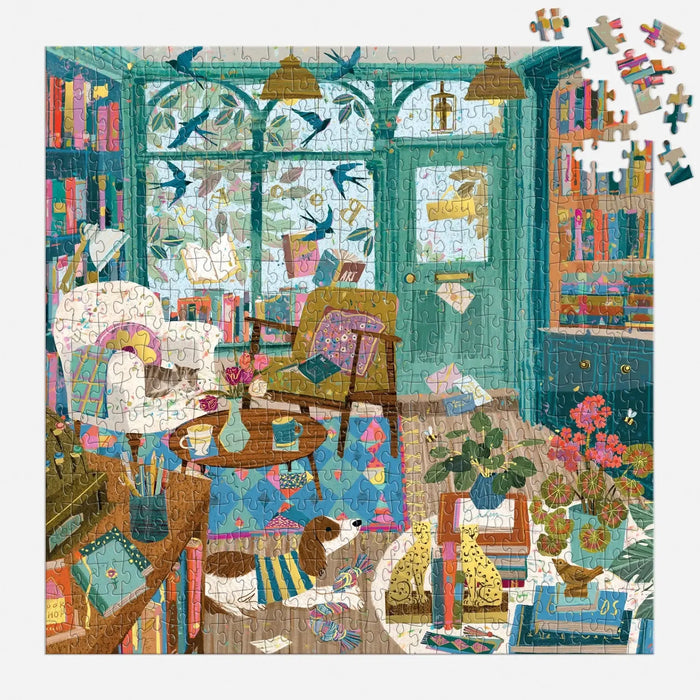 Bookshop Afternoon 500 Piece Jigsaw Puzzle Galison - for just $17.99! 