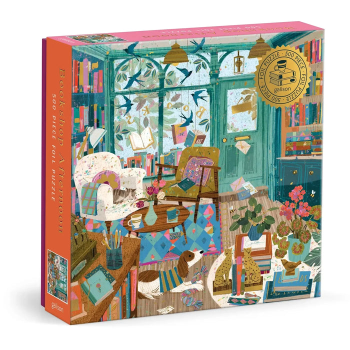 Bookshop Afternoon 500 Piece Jigsaw Puzzle Galison - for just $17.99! 