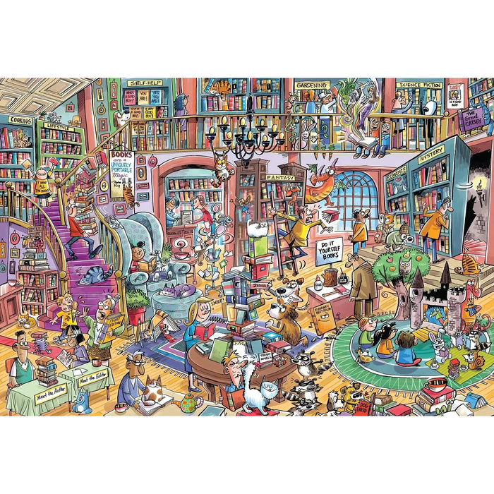 Bookshop Bedlam 100 Large Piece Jigsaw Puzzle Cobble Hill - for just $14.99! 