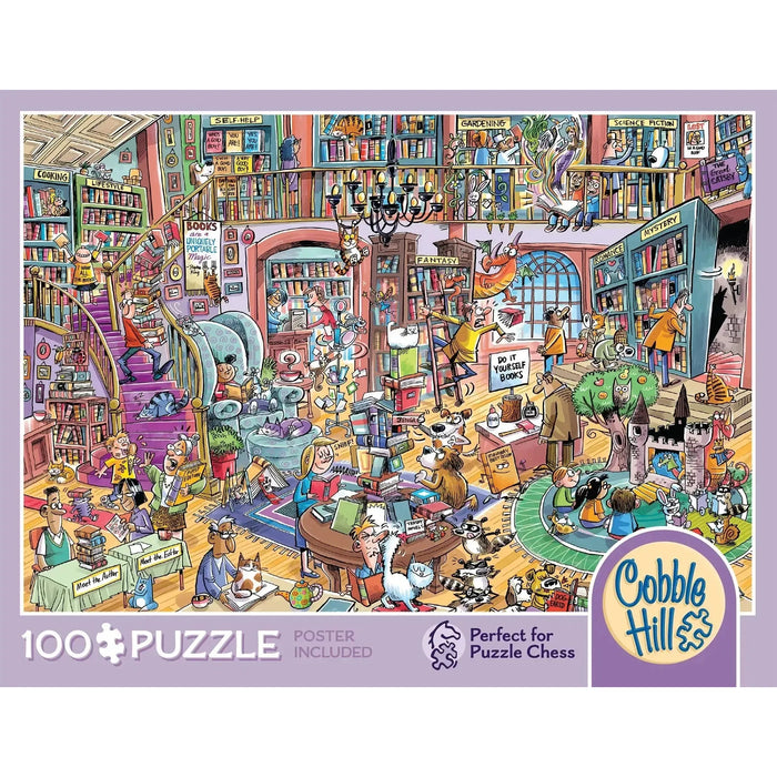 Bookshop Bedlam 100 Large Piece Jigsaw Puzzle Cobble Hill - for just $14.99! 