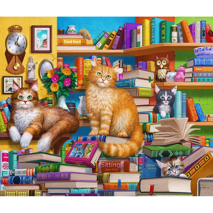 Bookshop Cats 1000 Piece Jigsaw Puzzle Springbok - for just $19.99! 