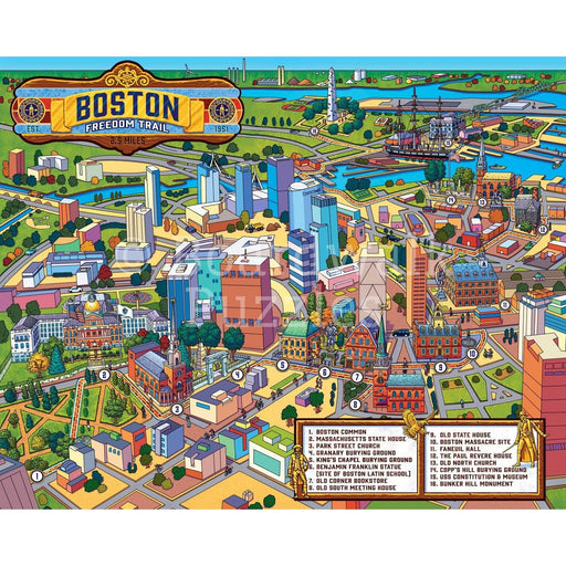 Boston Freedom Trail 1000 Piece Jigsaw Puzzle Boardwalk - for just $23.99! 