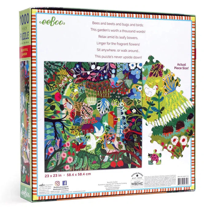 Bountiful Garden 1000 Piece Jigsaw Puzzle eeBoo - for just $26.99! 