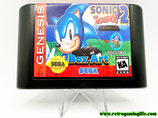Box Art Sonic the Hedgehog 2 Sega Genesis Video Game Cart - for just $19.99! 
