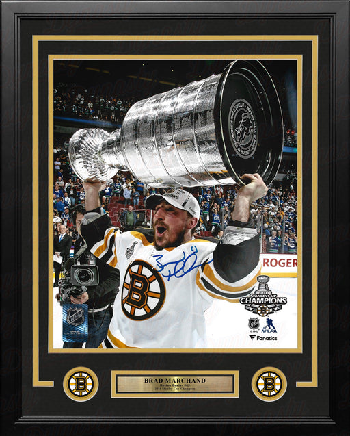 Brad Marchand 2011 Stanley Cup Boston Bruins Autographed 11" x 14" Framed Hockey Photo - for just $189.99! 