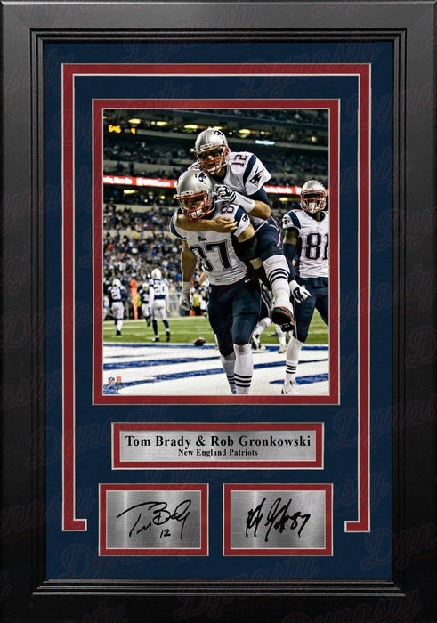 Tom Brady & Rob Gronkowski New England Patriots 8x10 Framed Football Photo with Engraved Autographs - for just $79.99! 