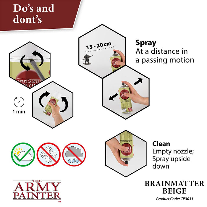 Army Painter Colour Primer: Brainmatter Beige - for just $17.99! 