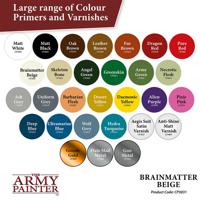 Army Painter Colour Primer: Brainmatter Beige - for just $17.99! 