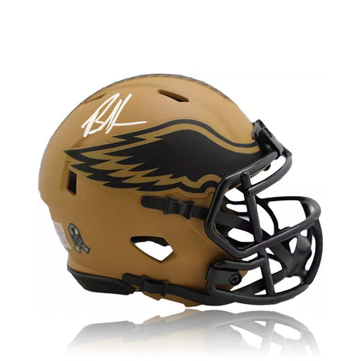 Brandon Graham Philadelphia Eagles Autographed 2023 Salute to Service Camo Mini-Helmet - for just $149.99! 