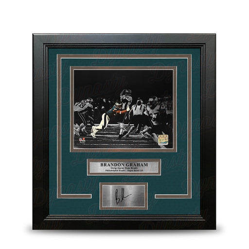 Brandon Graham Sacks Tom Brady Philadelphia Eagles 8x10 Blackout Framed Photo & Engraved Autograph - for just $79.99! 
