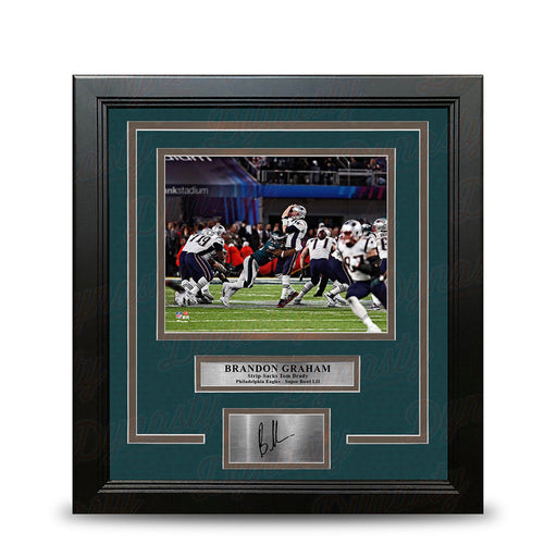 Brandon Graham Sacks Brady Philadelphia Eagles 8x10 Framed Super Bowl Photo with Engraved Autograph - for just $79.99! 