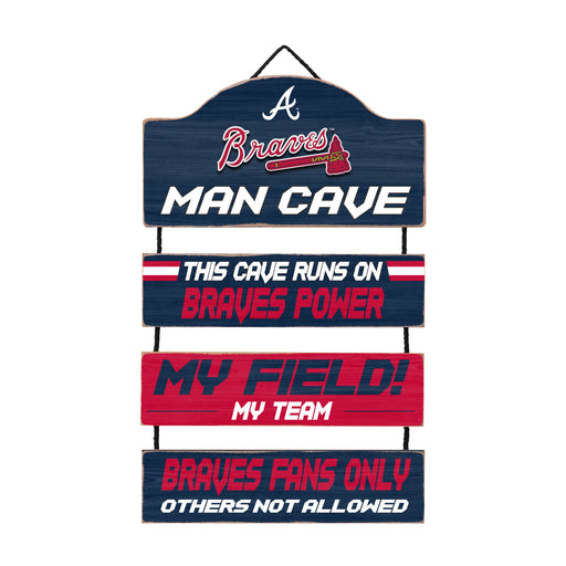 Atlanta Braves Wooden Man Cave Dangle Sign - for just $29.99! 
