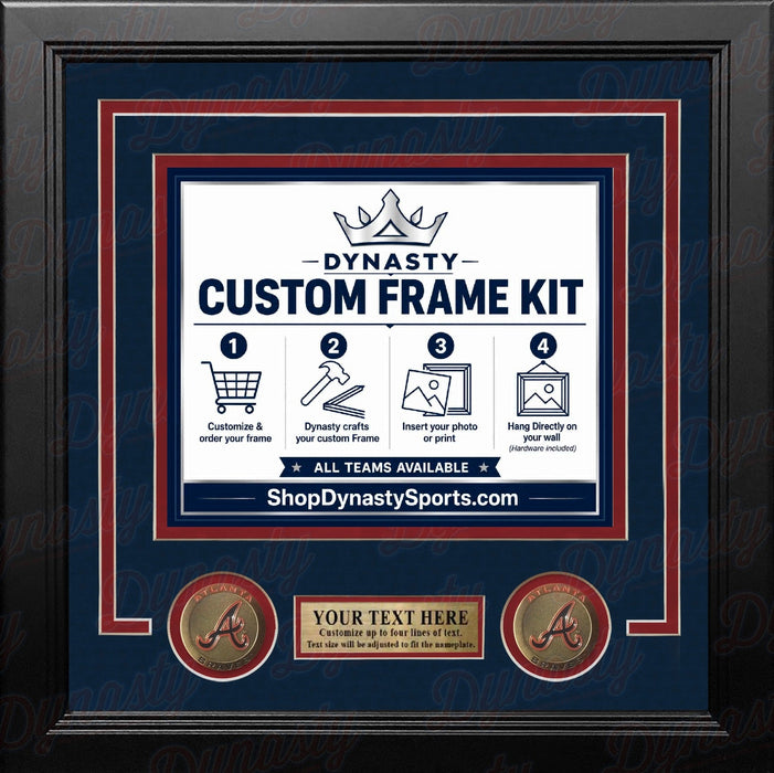 Atlanta Braves Custom MLB Baseball 16x20 Picture Frame Kit (Multiple Colors) - for just $62.99! 