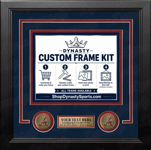 Atlanta Braves Custom MLB Baseball 11x14 Picture Frame Kit (Multiple Colors) - for just $47.99! 