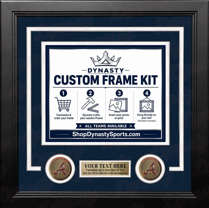 Atlanta Braves Custom MLB Baseball 16x20 Picture Frame Kit (Multiple Colors) - for just $62.99! 