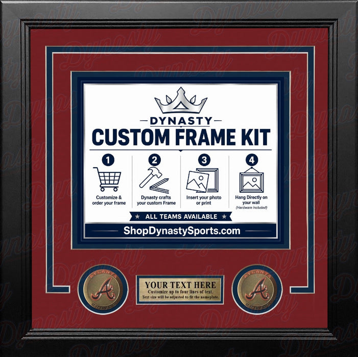 Atlanta Braves Custom MLB Baseball 8x10 Picture Frame Kit (Multiple Colors) - for just $36.99! 