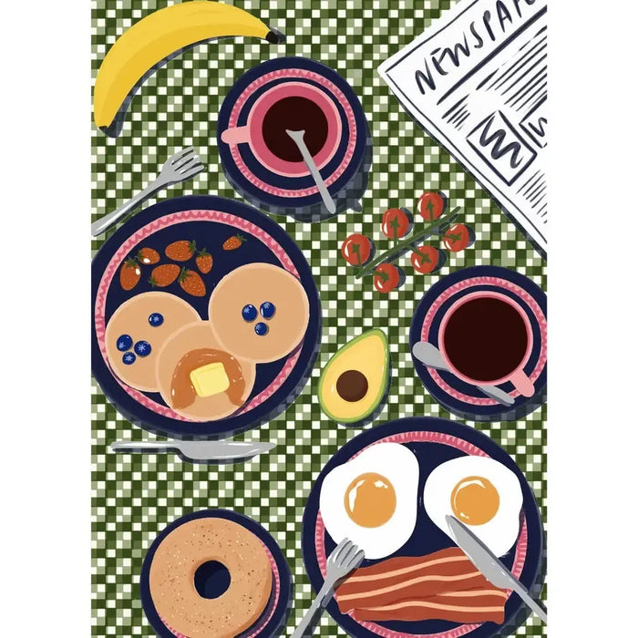 Breakfast 99 Piece Mini Jigsaw Puzzle Puzzledly - for just $9.99! 