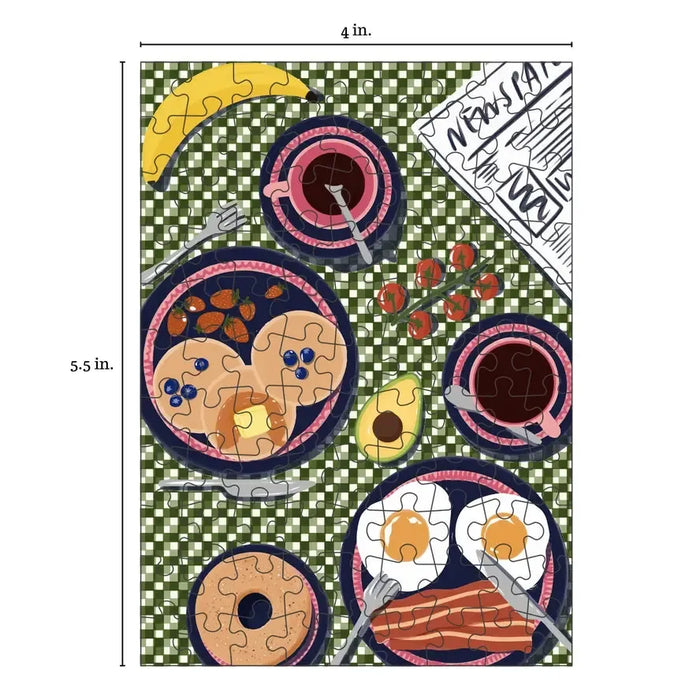 Breakfast 99 Piece Mini Jigsaw Puzzle Puzzledly - for just $9.99! 