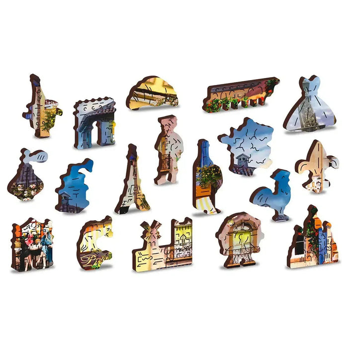Breakfast in Paris 150 Piece Wood Jigsaw Puzzle Wooden City - for just $19.99! 