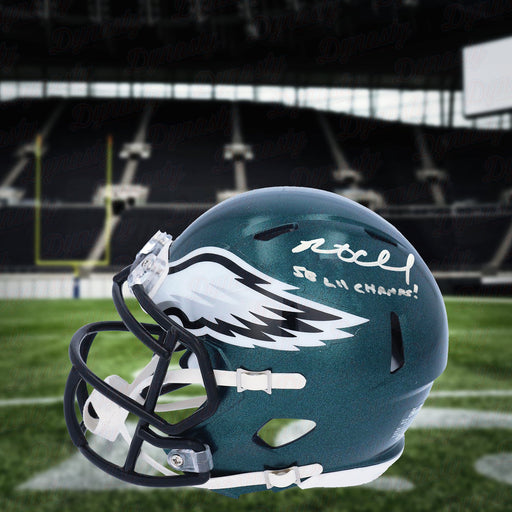 Brent Celek Philadelphia Eagles Autographed Football Mini-Helmet w/ Super Bowl Champions Inscription - for just $99.99! 