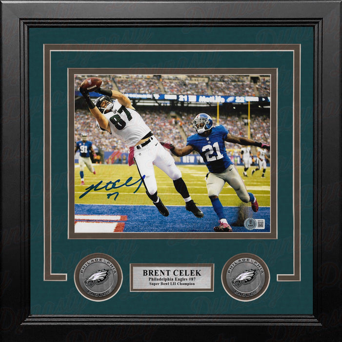 Brent Celek Touchdown v. Giants Philadelphia Eagles Autographed 8" x 10" Framed Football Photo - for just $99.99! 
