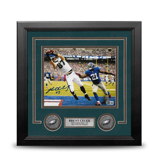 Brent Celek Touchdown v. Giants Philadelphia Eagles Autographed 8" x 10" Framed Football Photo - for just $99.99! 