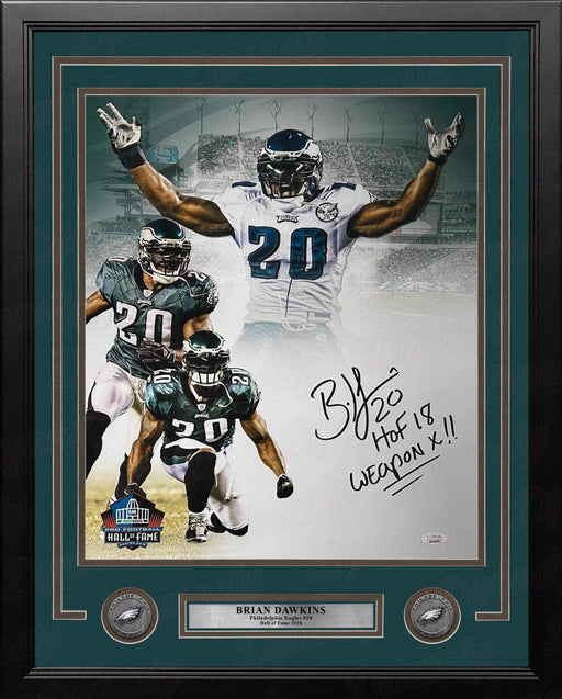 Brian Dawkins Philadelphia Eagles Autographed 16x20 Framed Collage Photo - Hall of Fame, Weapon X - for just $329.99! 
