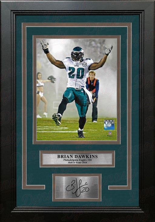 Brian Dawkins Smoke Entrance Philadelphia Eagles Framed Football Photo with Engraved Autograph - for just $79.99! 