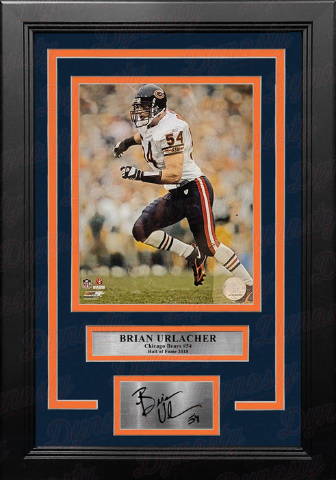 Brian Urlacher in Action Chicago Bears 8" x 10" Framed Football Photo with Engraved Autograph - for just $29! 