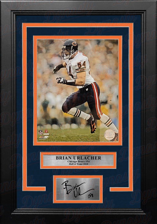 Brian Urlacher in Action Chicago Bears 8" x 10" Framed Football Photo with Engraved Autograph - for just $29! 