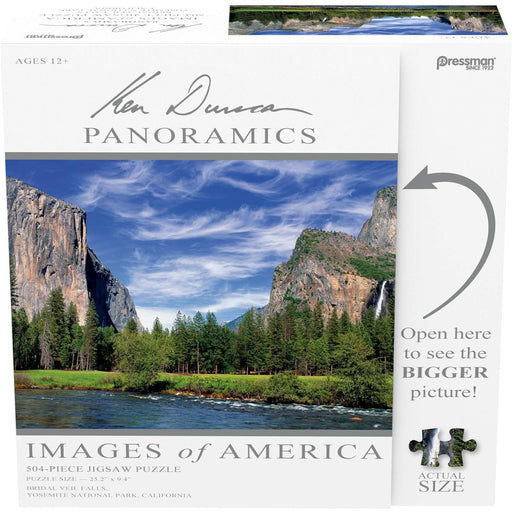 Bridal Veil Falls 504 Piece Panoramic Jigsaw Puzzle Pressman - for just $14.99! 
