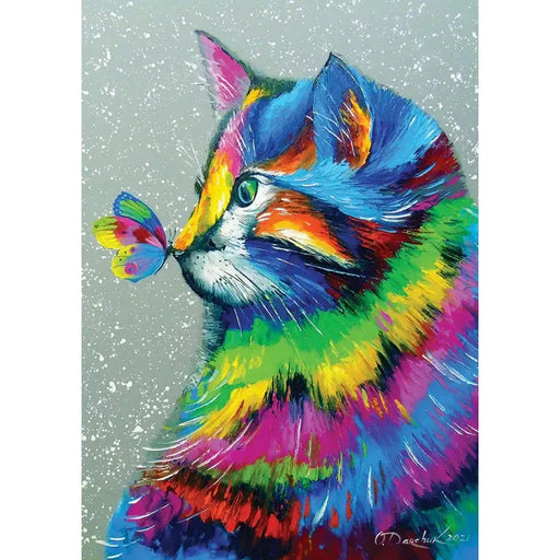 Bright Cat & Butterfly 1000 Piece Jigsaw Puzzle Enjoy - for just $24.99! 