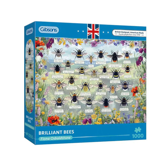 Brilliant Bees 1000 Piece Jigsaw Puzzle Gibsons - for just $24.99! 