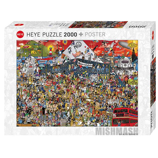 British Music History Mishmash 2000 Piece Jigsaw Puzzle Heye - for just $49.99! 