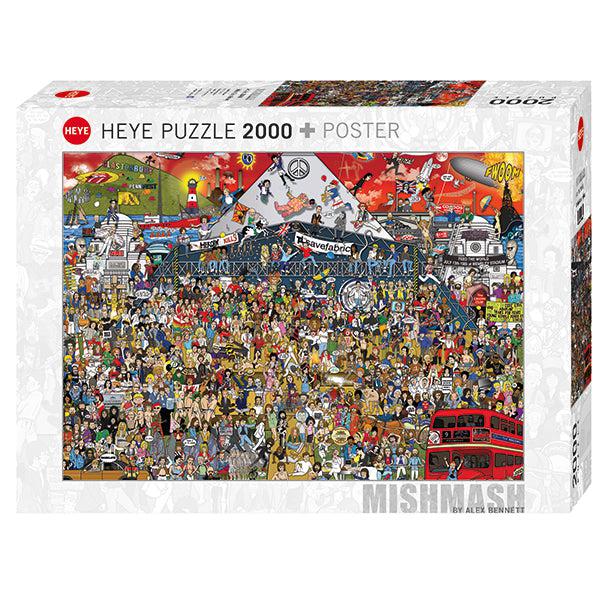 British Music History Mishmash 2000 Piece Jigsaw Puzzle Heye - for just $49.99! 