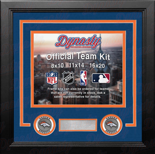 Denver Broncos Throwback Custom NFL Football 11x14 Picture Frame Kit (Multiple Colors) - for just $47.99! 