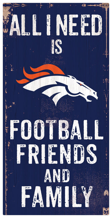 Denver Broncos Football, Friends, & Family Wood Sign - for just $12.99! 