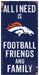 Denver Broncos Football, Friends, & Family Wood Sign - for just $12.99! 