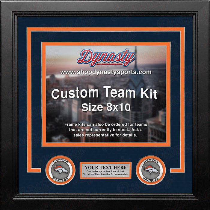 Denver Broncos Custom NFL Football 8x10 Picture Frame Kit (Multiple Colors) - for just $36.99! 