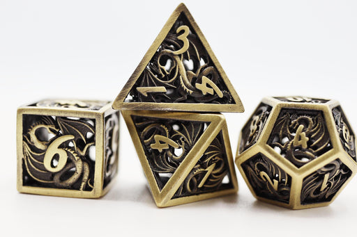 Dragon Essence: Bronze - Hollow Metal RPG Dice Set - for just $59.99! 