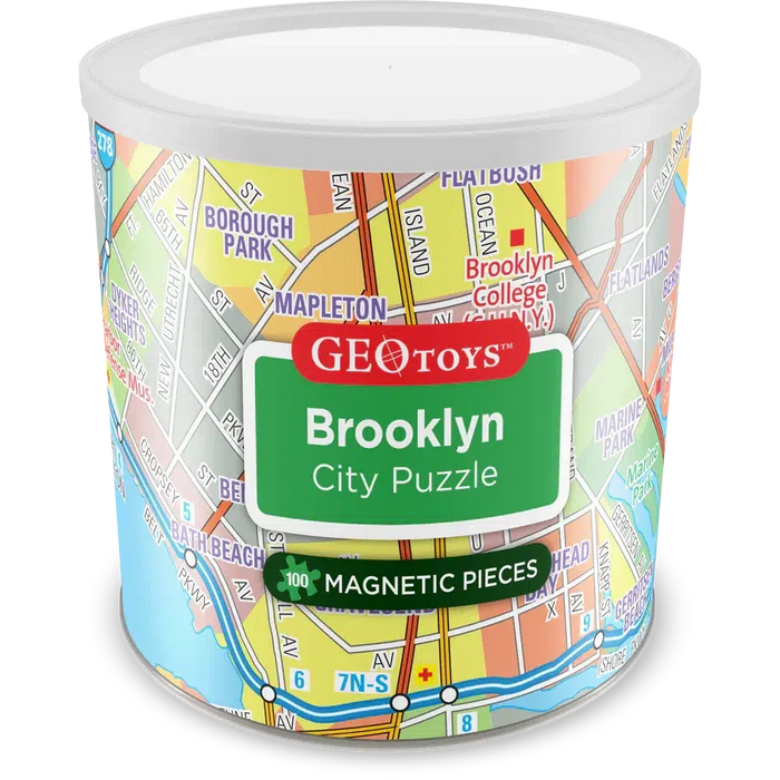 Brooklyn City 100 Piece Magnetic Jigsaw Puzzle Geotoys - for just $11.99! 