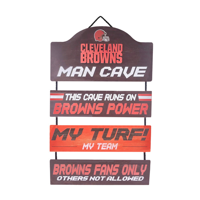 Cleveland Browns Wooden Man Cave Dangle Sign - for just $29.99! 