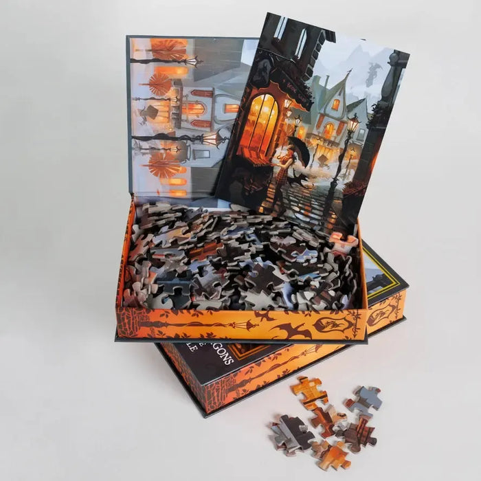 Browsing Book Dragons by Maxine Vee 250 Piece Jigsaw Puzzle KOT - for just $17.99! 