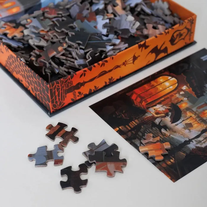 Browsing Book Dragons by Maxine Vee 250 Piece Jigsaw Puzzle KOT - for just $17.99! 